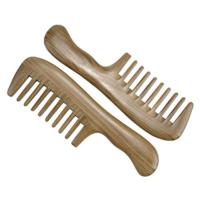 Ccbeauty Handmade Peach Wood Comb Anti-Static Moon Shaped Hair Care Comb and Rounded Handle Wooden Comb Fine Tooth Comb,Wide Tooth Comb Health & Beauty > Personal Care > Hair Care CCbeauty   