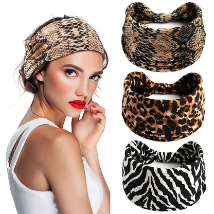 S&N Remille 3 Pack Wide Boho Headbands for Women and Girls, Elastic Turban Head Wrap Non-Slip Hair Bands for Sport Yoga and Running Headband Apparel & Accessories > Clothing Accessories > Bandanas & Headties S&N Remille Set-2  