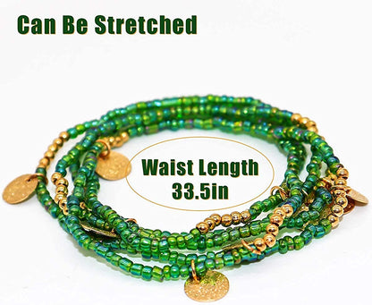 Waist Bead Chains Boho Beads Waist Chains，African Waist Bead Body Chain，Summer Jewelry Waist Bead Set，Elastic Colorful Beaded Belly Chain，Beach Bikini Belly Chains for Women and Girls. Apparel & Accessories > Jewelry > Body Jewelry weile   