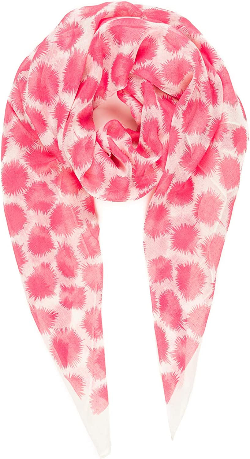 Scarf for Women Lightweight Geometric Fashion Spring Fall Winter Scarves Shawl Wraps Apparel & Accessories > Clothing Accessories > Scarves & Shawls MELIFLUOS DESIGNED IN SPAIN Madrid Collections 46 - Pink Dots Pattern  