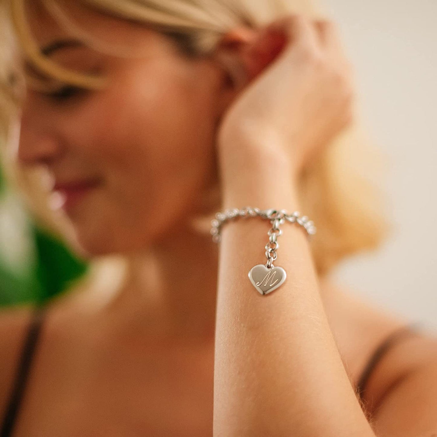Heart Initial Charm Bracelets for Teen Girls Letters Alphabet Bracelet Jewelry for Girls Gifts for Teenage Girls Apparel & Accessories > Jewelry > Bracelets Monily   