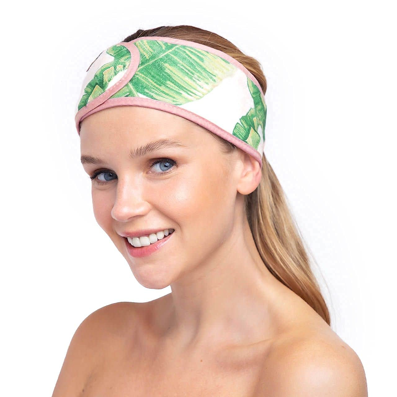 Kitsch Spa Headband for Women, Makeup Headband, Multi-Functional Head Band, Skincare Headband, Face Washing Headband for Women, Microfiber Headband (Palm Leaves) Apparel & Accessories > Clothing Accessories > Bandanas & Headties Kitsch   