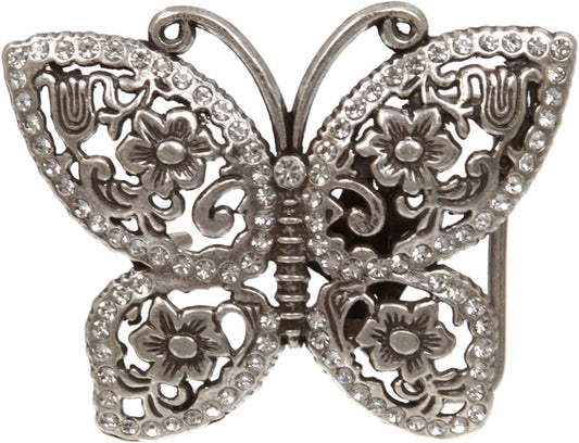 Perforated Rhinestone Butterfly Belt Buckle Apparel & Accessories > Clothing Accessories > Belt Buckles beltiscool   