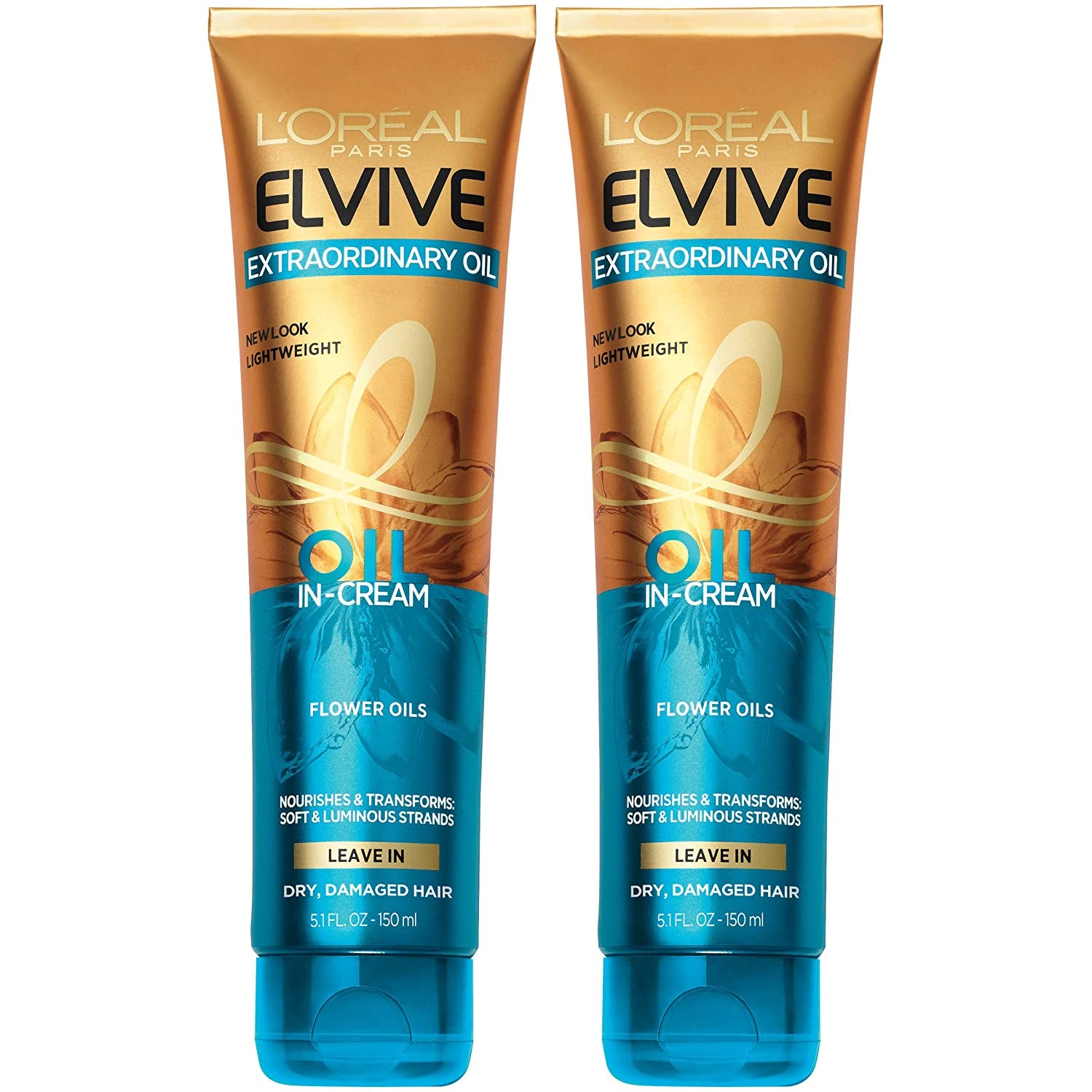 L'Oreal Paris Hair Care Elvive Extraordinary Transforming Hair Oil-In-Cream, Moisturizing Hair Cream for Dry, Damaged Hair, 5.1 Fl; Oz, (Pack of 2) Health & Beauty > Personal Care > Hair Care L'Oreal Paris   