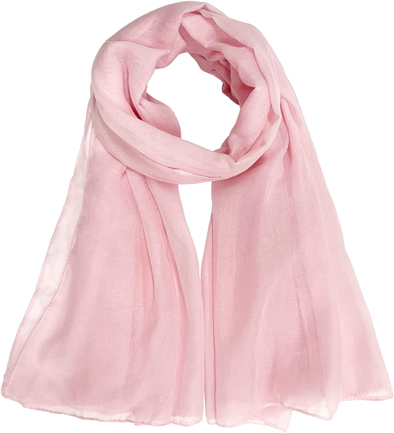FINIZO Women'S Scarves Lady Light Soft Fashion Solid Scarf Wrap Shawl for All Season Apparel & Accessories > Clothing Accessories > Scarves & Shawls FINIZO 31-pink  