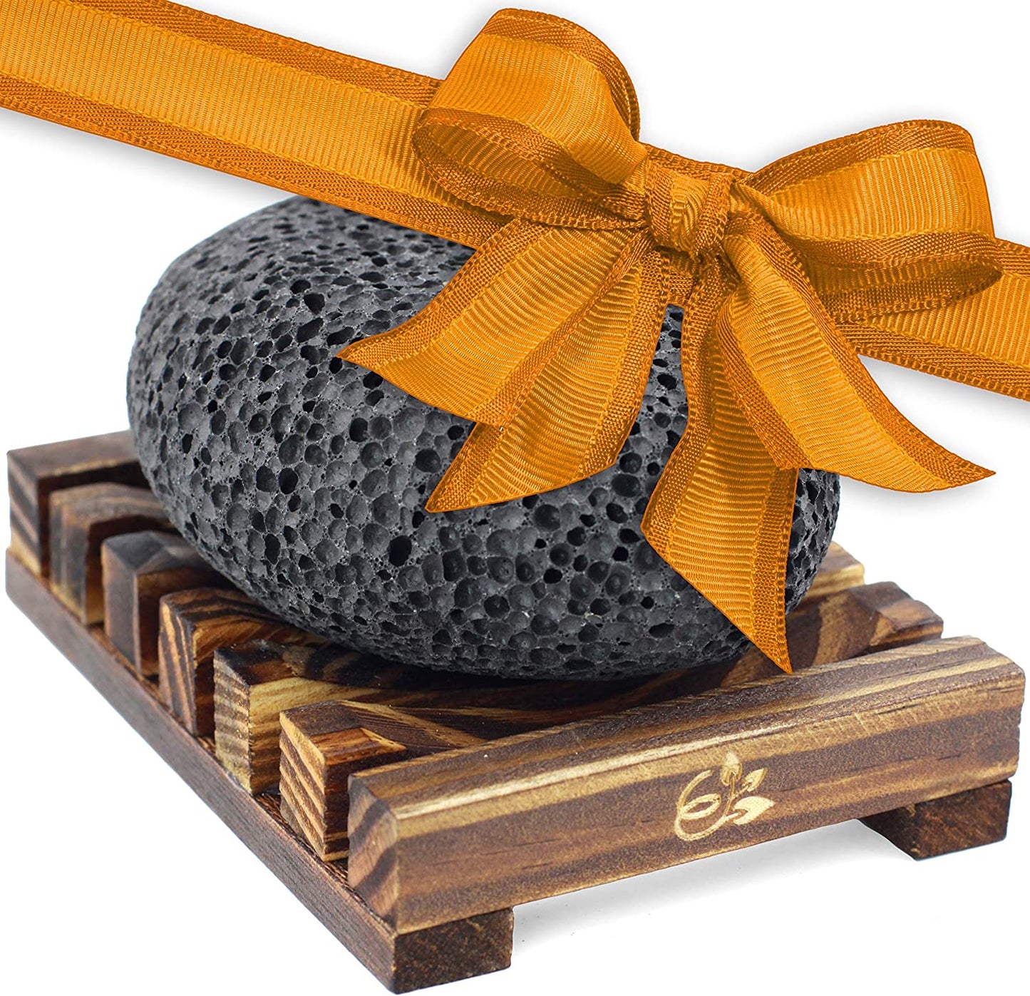 Evolatree Pumice Stone for Feet - Lava Foot Scrub, Cleaning & Exfoliating Dead Skin, Corn & Callus Remover for Hands Heels - Shower Bath Foot Scrubber & Scraper Pedicure Care W/ Bonus Wooden Soap Tray Health & Beauty > Personal Care > Foot Care Evolatree   