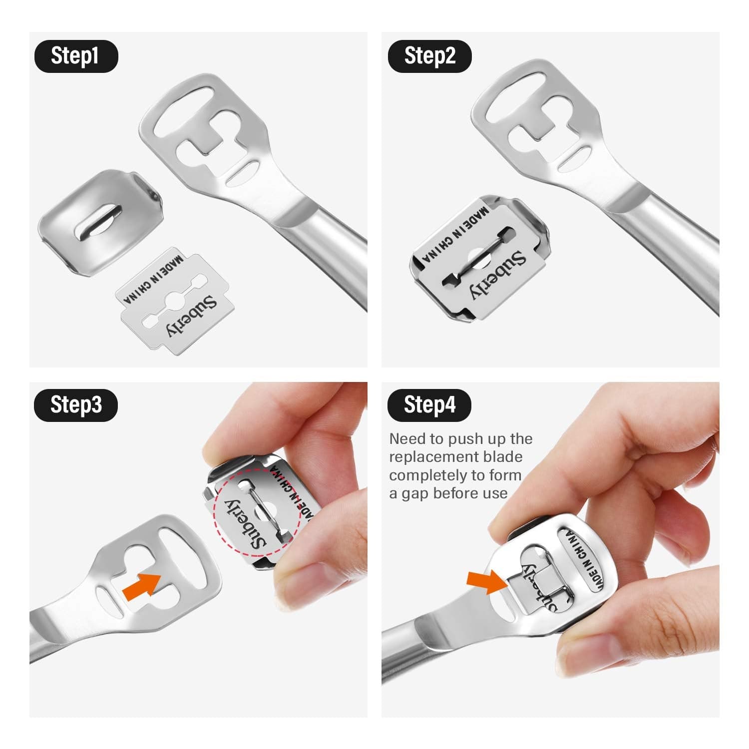 24 Pieces Callus Shaver Set, 20 Replacement Slices Blades 2 Callus Shavers and 2 Foot File Head Foot Care Tools Steel Handle Hard Skin Remover for Hand Feet (Grooved Handle) Health & Beauty > Personal Care > Foot Care Mudder   