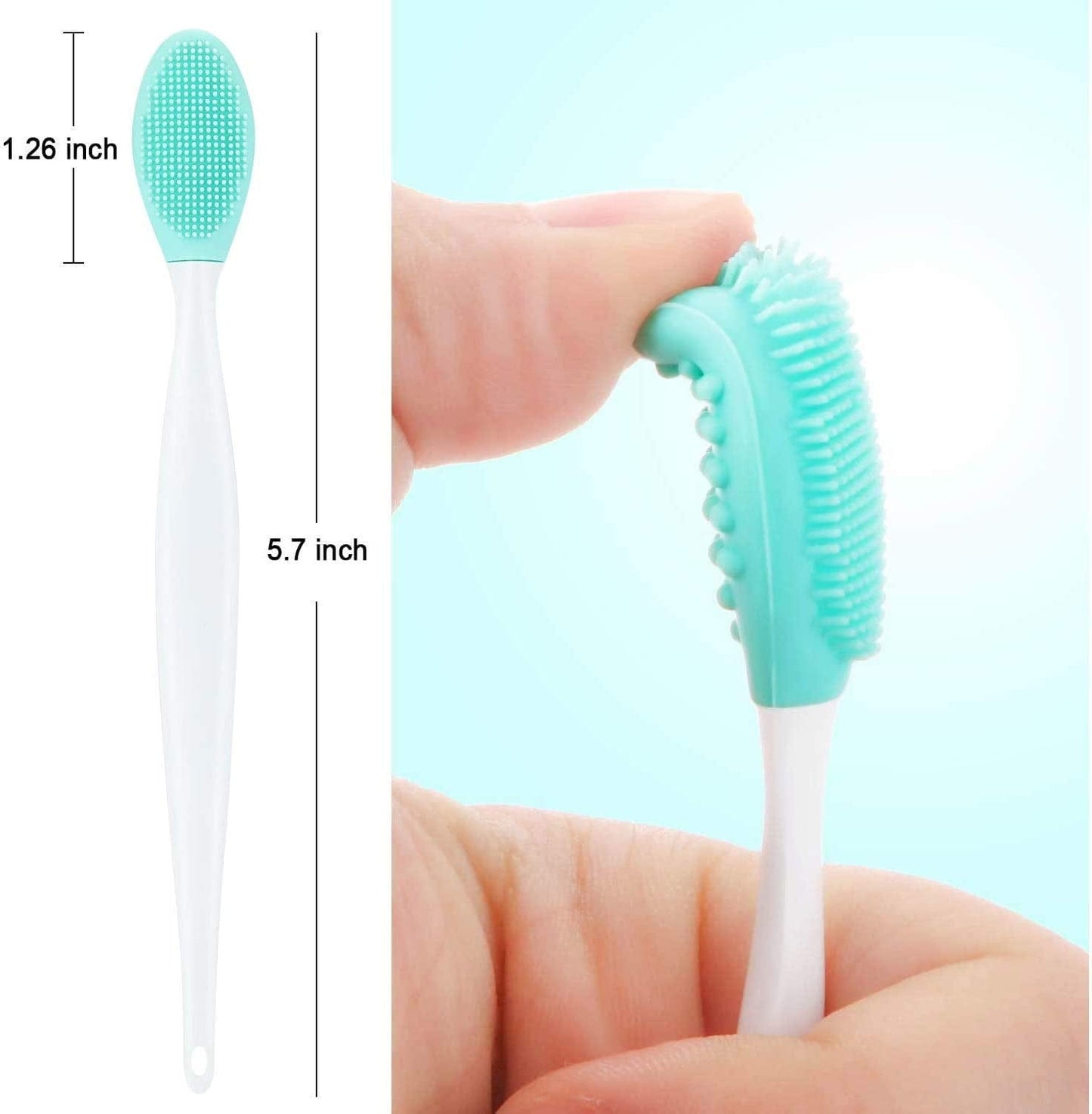 24 Pieces Double-Sided Silicone Exfoliating Lip Brush Brush Silicone Facial Scrubber Exfoliator Set Silicone Facial Cleaning Tool for DIY Facial Skin Care Health & Beauty > Personal Care > Cosmetics > Cosmetic Tools > Skin Care Tools Patelai   