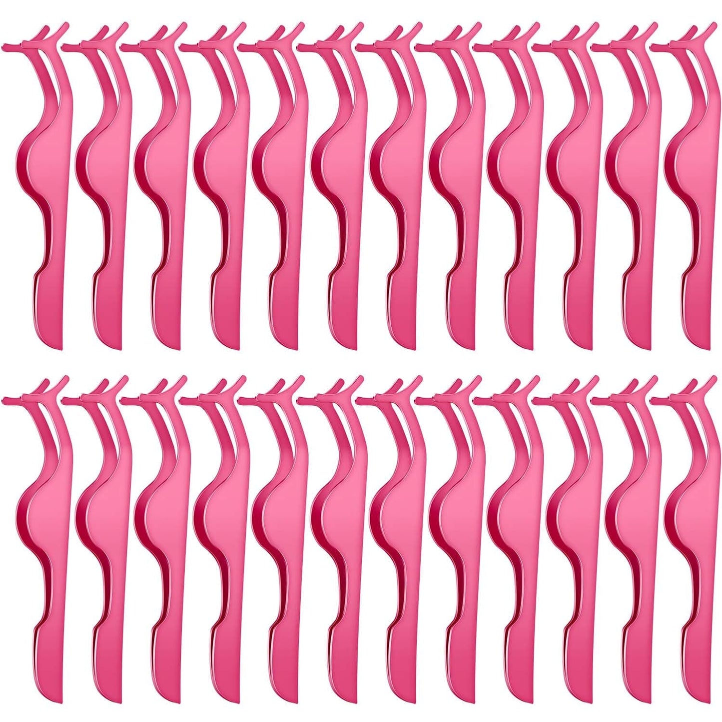 24 Pieces False Eyelashes Applicator Tool Stainless Steel Eyelash Extension Tweezers Remover Clip Tweezers Nipper Eyelash Auxiliary Clip for Women Girls Makeup Application and Removal (Black) Health & Beauty > Personal Care > Cosmetics > Cosmetic Tools > Makeup Tools Honoson Pink  
