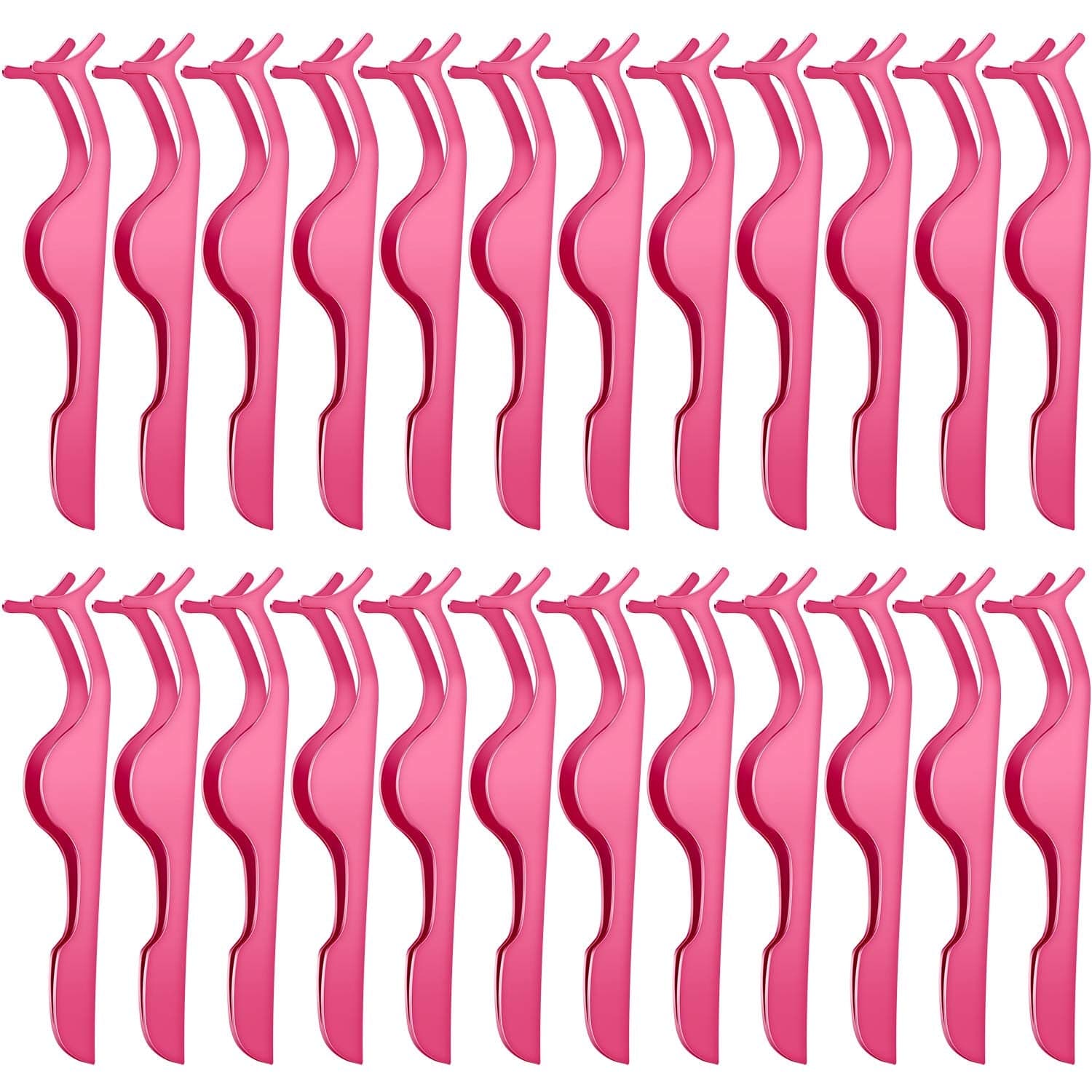 24 Pieces False Eyelashes Applicator Tool Stainless Steel Eyelash Extension Tweezers Remover Clip Tweezers Nipper Eyelash Auxiliary Clip for Women Girls Makeup Application and Removal (Black) Health & Beauty > Personal Care > Cosmetics > Cosmetic Tools > Makeup Tools Honoson Pink  