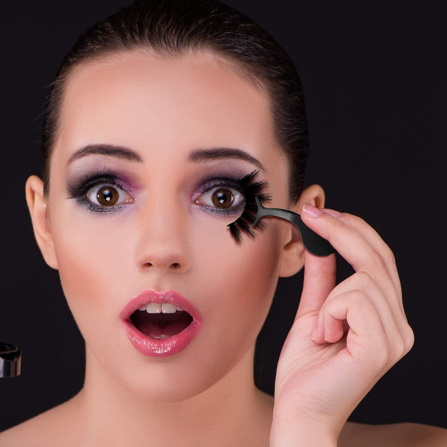24 Pieces False Eyelashes Applicator Tool Stainless Steel Eyelash Extension Tweezers Remover Clip Tweezers Nipper Eyelash Auxiliary Clip for Women Girls Makeup Application and Removal (Black) Health & Beauty > Personal Care > Cosmetics > Cosmetic Tools > Makeup Tools Honoson   