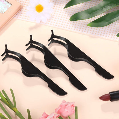 24 Pieces False Eyelashes Applicator Tool Stainless Steel Eyelash Extension Tweezers Remover Clip Tweezers Nipper Eyelash Auxiliary Clip for Women Girls Makeup Application and Removal (Black) Health & Beauty > Personal Care > Cosmetics > Cosmetic Tools > Makeup Tools Honoson   