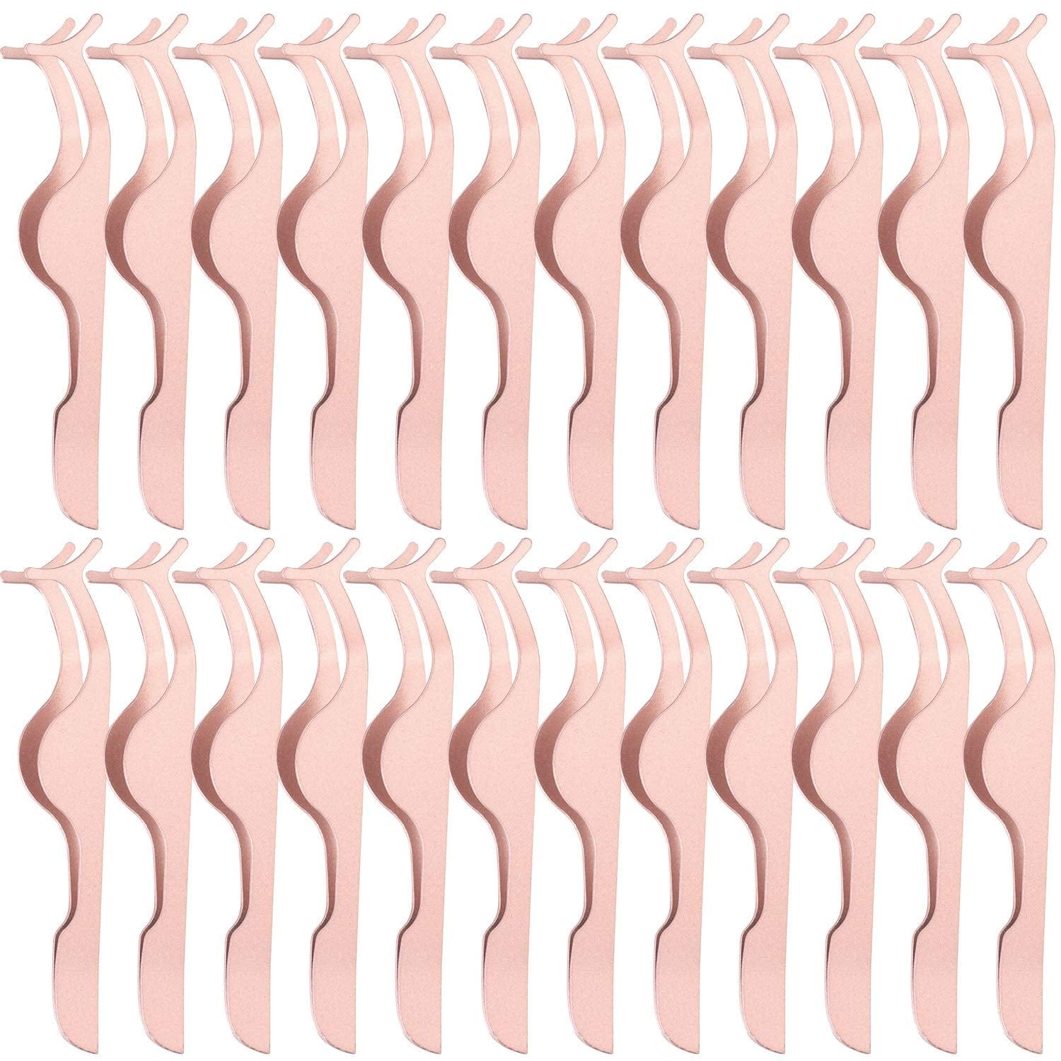 24 Pieces False Eyelashes Applicator Tool Stainless Steel Eyelash Extension Tweezers Remover Clip Tweezers Nipper Eyelash Auxiliary Clip for Women Girls Makeup Application and Removal (Black) Health & Beauty > Personal Care > Cosmetics > Cosmetic Tools > Makeup Tools Honoson Rose Gold  