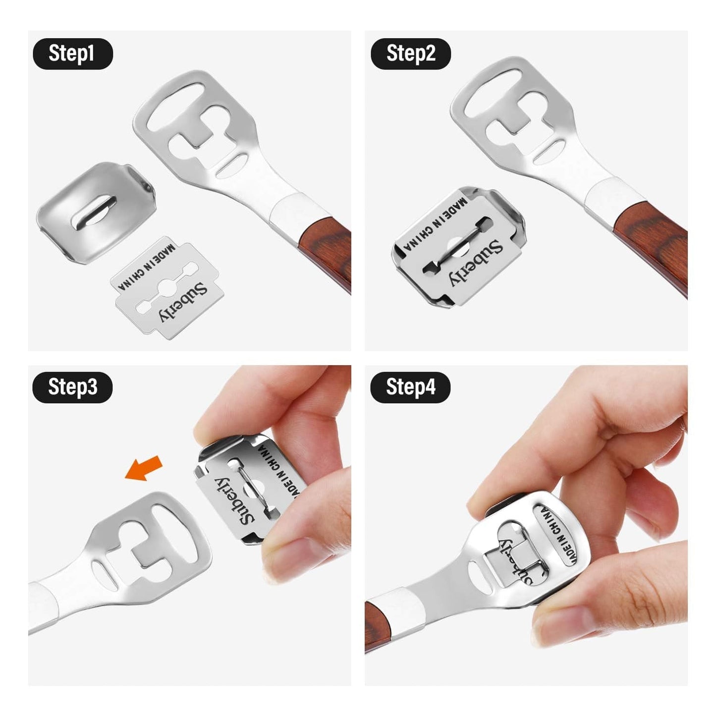 24 Pieces in Total, 2 Callus Shaver Sets Include 20 Replacement Slices 2 Callus Shavers and 2 Foot File Heads Foot Care Tools Hard Skin Remover for Hand Feet (Wooden Handle) Health & Beauty > Personal Care > Foot Care Mudder   