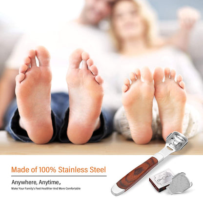 24 Pieces in Total, 2 Callus Shaver Sets Include 20 Replacement Slices 2 Callus Shavers and 2 Foot File Heads Foot Care Tools Hard Skin Remover for Hand Feet (Wooden Handle) Health & Beauty > Personal Care > Foot Care Mudder   
