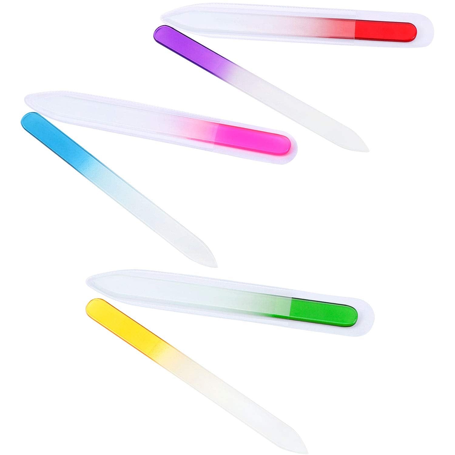 24 Pieces Nail Files Glass Nail Files Fingernail File Nail Care Manicure Tools Set, Gradient Rainbow Color Buffer Manicure for Natural Nail Health & Beauty > Personal Care > Cosmetics > Cosmetic Tools > Nail Tools Honoson   