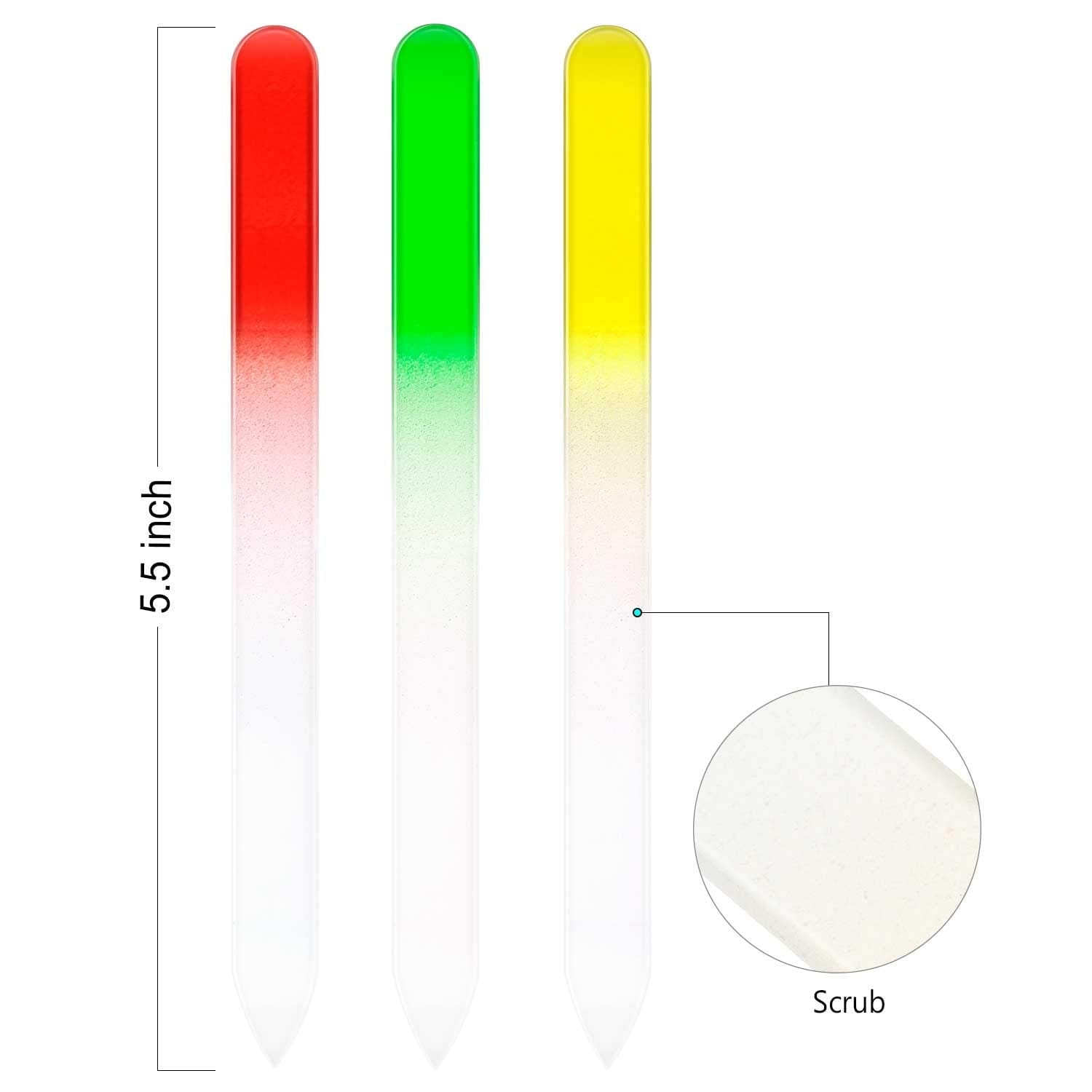 24 Pieces Nail Files Glass Nail Files Fingernail File Nail Care Manicure Tools Set, Gradient Rainbow Color Buffer Manicure for Natural Nail Health & Beauty > Personal Care > Cosmetics > Cosmetic Tools > Nail Tools Honoson   