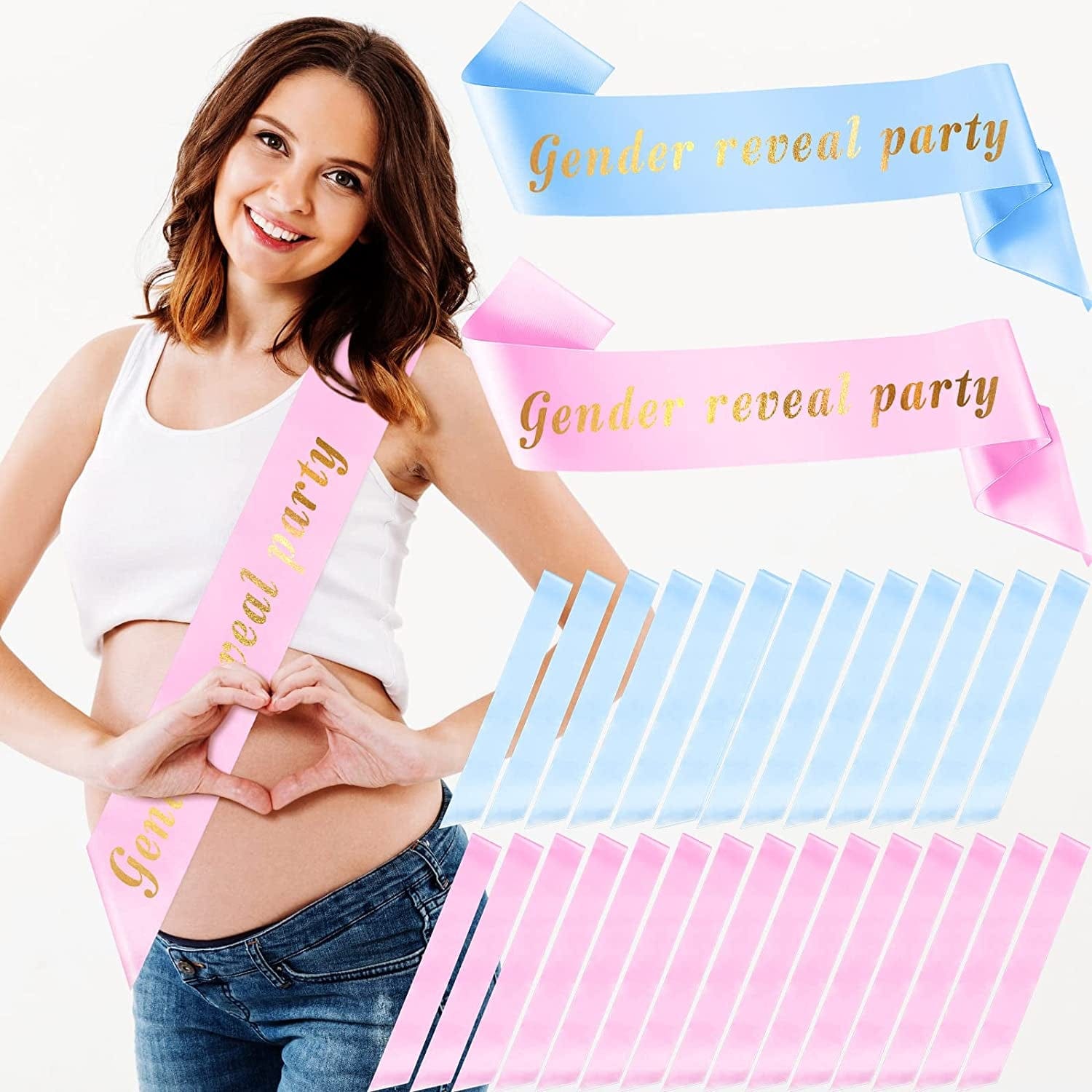 24 Pieces Satin Sash Blank Sashes Pageant Sash Blank Sashes Plain Sashes DIY Plain Sashes Satin Sashes for Wedding Party Decoration Personalized Pageant Your Text Here (Black, White) Apparel & Accessories > Clothing Accessories > Sashes Waydress Pink, Light Blue  