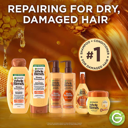 Garnier Whole Blends Honey Treasures Repairing Shampoo and Conditioner, for Dry, Damaged Hair, 22 Fl Oz Ea, 1 Kit (Packaging May Vary) Health & Beauty > Personal Care > Hair Care Garnier   