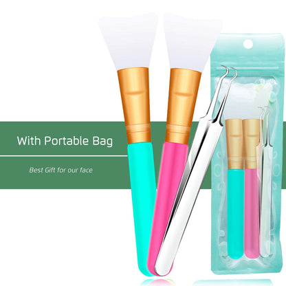 Makeup Brush Set, 3 PCS Silicone Face Mask Brush,Soft Silicone Mask Beauty Tool Facial Mud Mask Applicator Brush for Skincare Hairless Body Lotion Applicator Tools (1*Black Header Remover, 2*Brush) Health & Beauty > Personal Care > Cosmetics > Cosmetic Tools > Makeup Tools nonbrand   