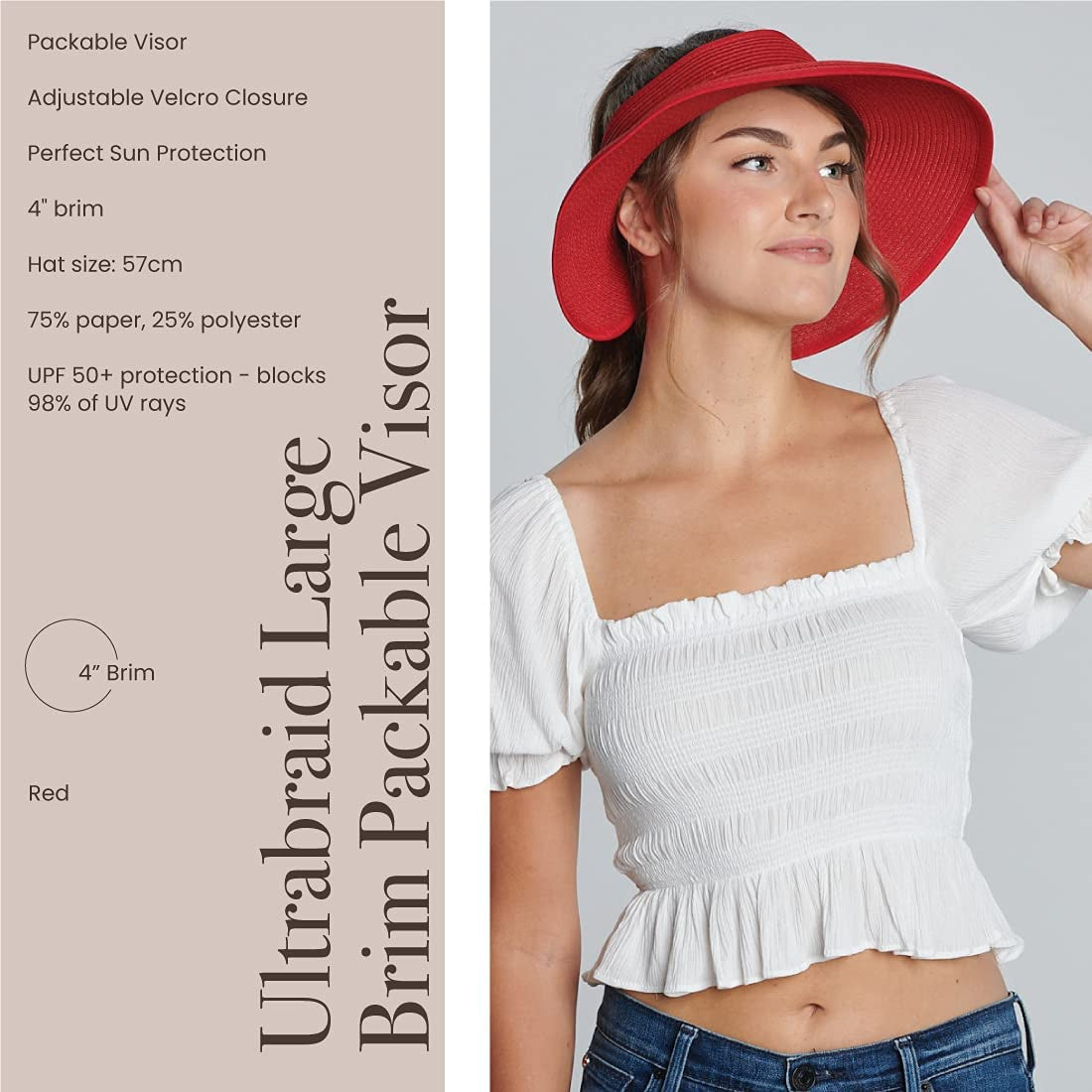 San Diego Hat Company Women'S UBV002OSRED, Red, One Size Apparel & Accessories > Clothing Accessories > Hats San Diego Hat Co.   