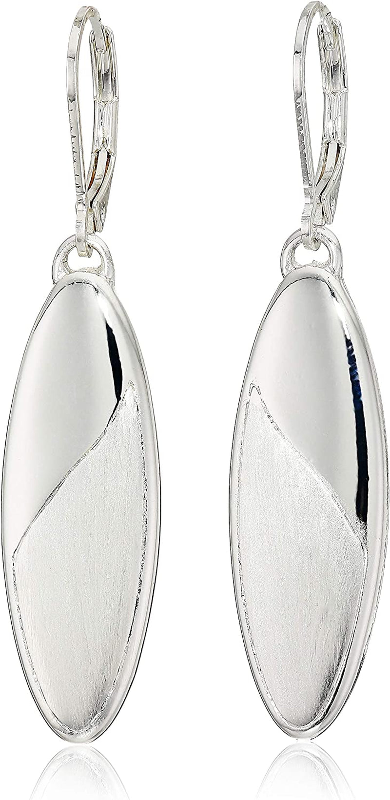 Nine West Classics Apparel & Accessories > Jewelry > Earrings KYLIE MAX Silver OVAL DROP LVRBK 