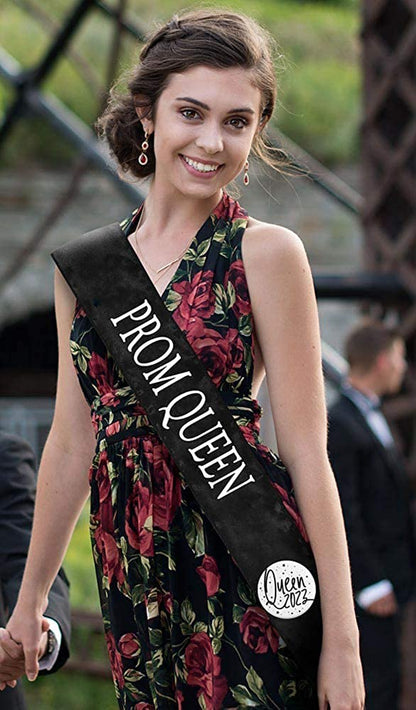 Prom Royalty Set - Rhinestone Tiara, Crown, Sashes, Buttons Apparel & Accessories > Clothing Accessories > Sashes Anderson's   