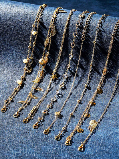 Hicarer 16 Pieces Boho Ankle Bracelets Beach Anklets Foot Chains Adjustable Foot Hand Jewelry Romantic Gift for Women Girls Apparel & Accessories > Jewelry > Anklets Hicarer   