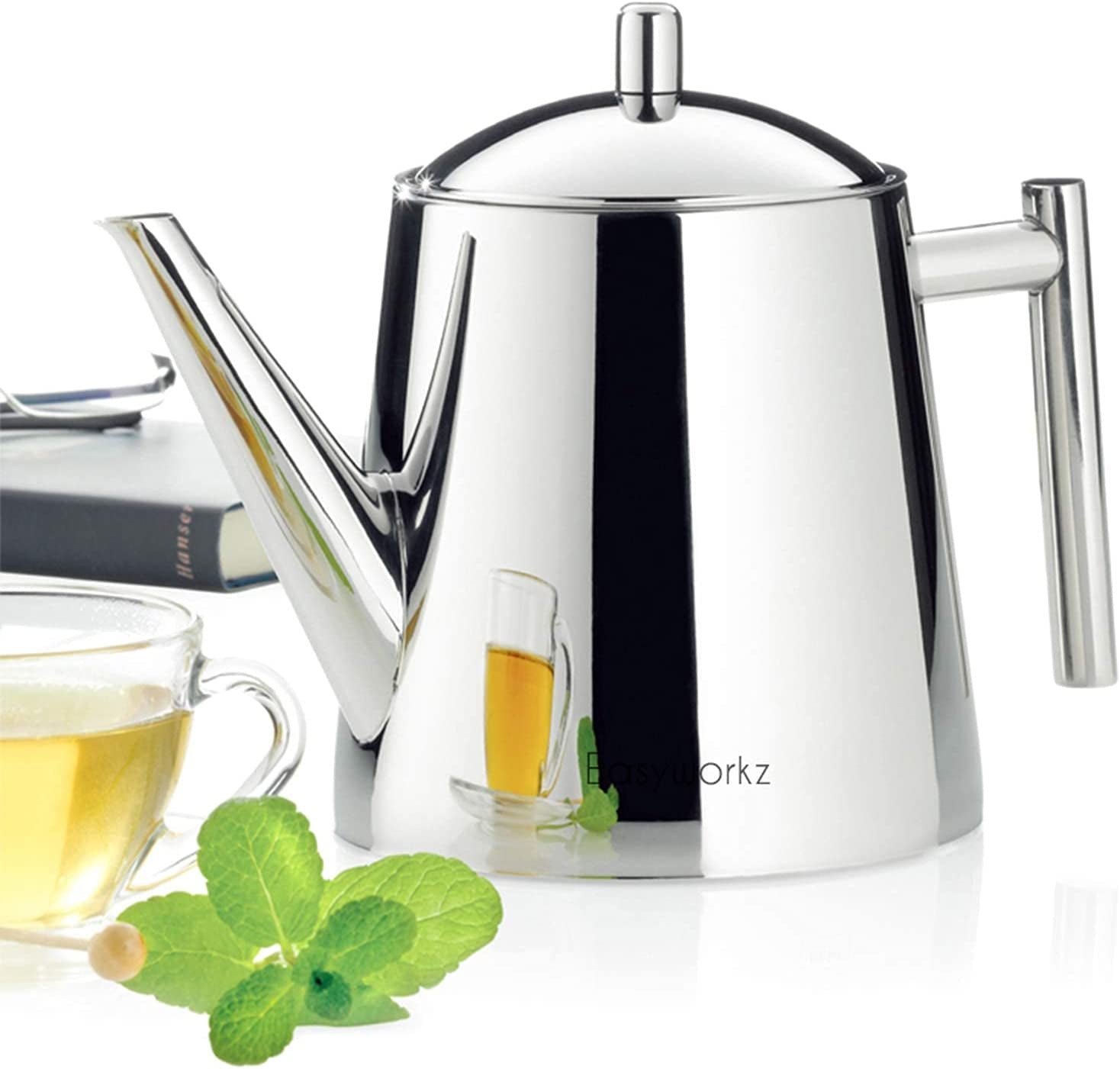 Easyworkz Stainless Steel Teapot with Removeable Infuser 27 Oz Stovetop Tea Maker for Fruit Herbal and Infusion Tea Apparel & Accessories > Jewelry > Bracelets Easyworkz   