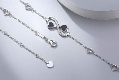Infinity Ankle Bracelet for Women, 925 Sterling Silver Charm Adjustable Anklet, Large Bracelet Fine Jewelry ♥ Mothers Day Gifts ♥ White Gold / Rose Gold Plated Apparel & Accessories > Jewelry > Anklets PUPILLEMON   