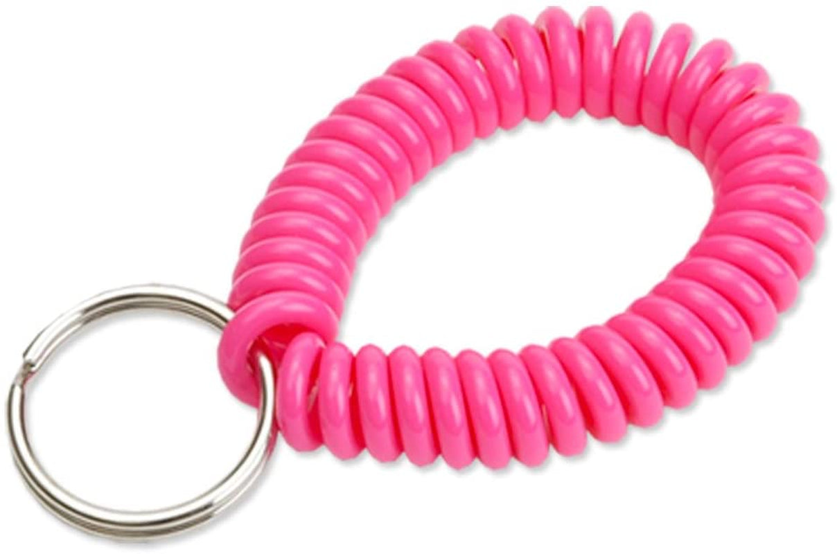 Lucky Line 2” Diameter Spiral Wrist Coil with Steel Key Ring, Flexible Wrist Band Key Chain Bracelet, Stretches to 12”, Purple 1 PK (410651) Apparel & Accessories > Jewelry > Bracelets Lucky Line Neon Pink 1 Piece 