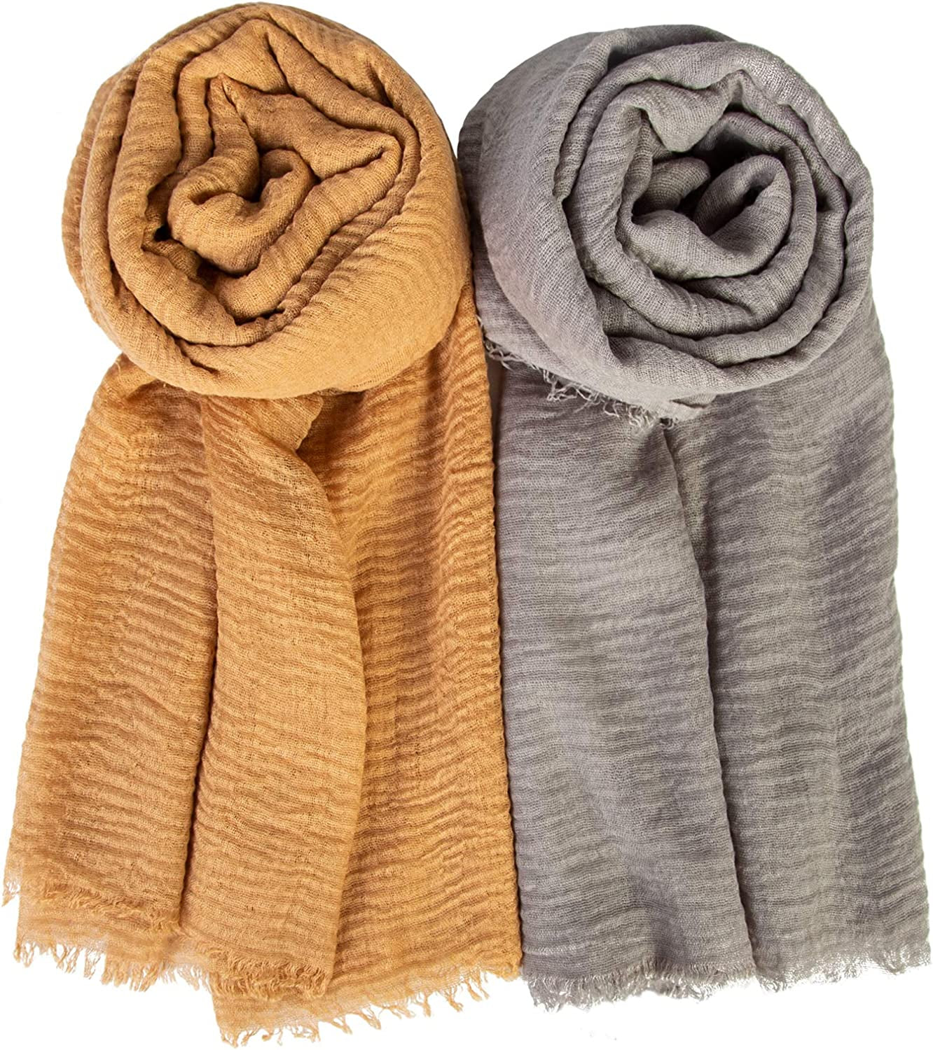 Chalier Hijab Scarfs Shawl Set for Women, Fashion Soft Scarves Lightweight Head Scarf for All Season(Black) Apparel & Accessories > Clothing Accessories > Scarves & Shawls Chalier   