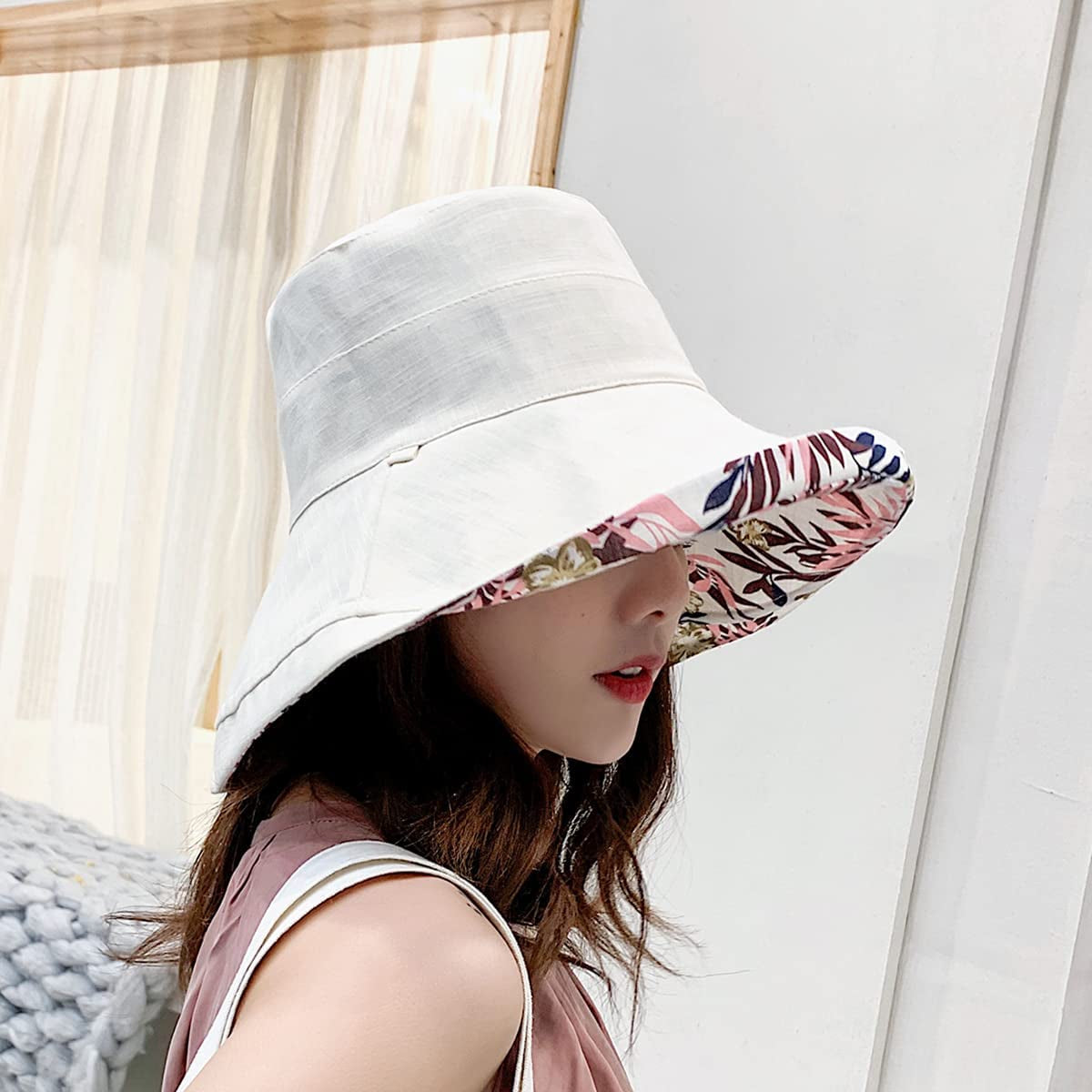 Farodor Women'S Packable Reversible Bucket Hat UV Sun Protection Wide Brim Summer Beach Cap Apparel & Accessories > Clothing Accessories > Hats FaroDor   