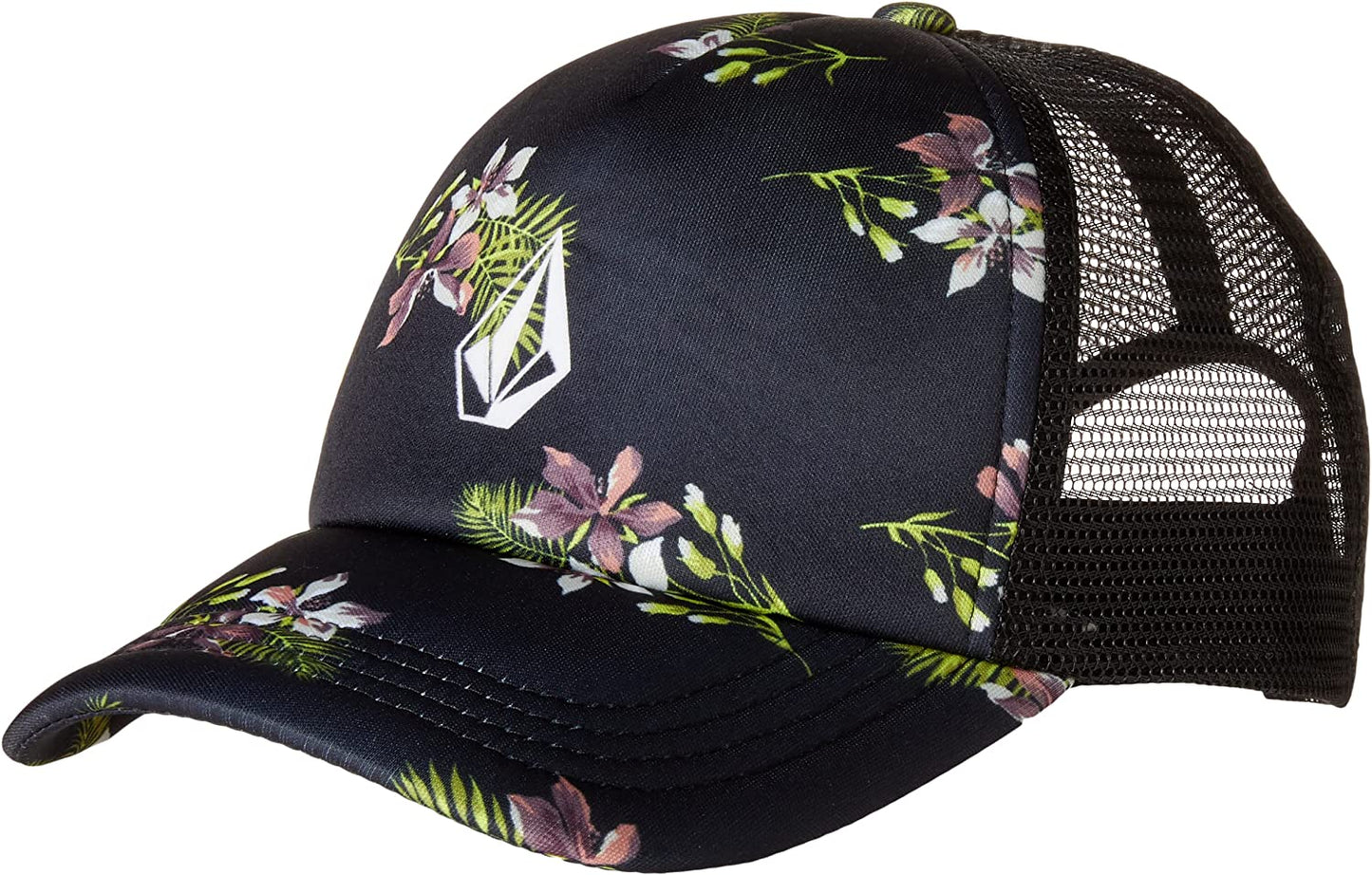 Volcom Women'S into Paradise Trucker Foam Snapback Hat Apparel & Accessories > Clothing Accessories > Hats Volcom Multi Black One Size 