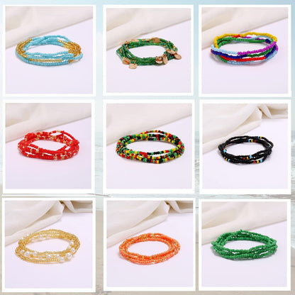 24Pcs Waist Beads for Women Weight Loss Colorful Beaded Body Chain Waist Jewelry Belly Bead Body Chain Jewelry for Women Apparel & Accessories > Jewelry > Body Jewelry Dalinner   
