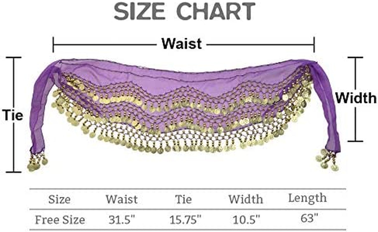 Bellylady Gold Coins Belly Dance Hip Scarf, Wholesale Dance Belt & Gypsy Bracelet Apparel & Accessories > Clothing Accessories > Scarves & Shawls BellyLady   