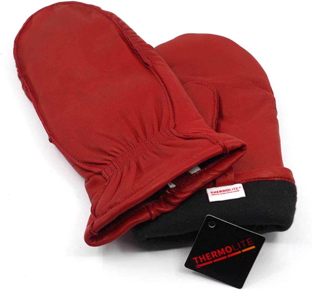 Harssidanzar Womens and Kids Lambskin Leather Winter Mittens Thermolite Lined with Finger Liners Apparel & Accessories > Clothing Accessories > Gloves & Mittens KYLIE MAX   