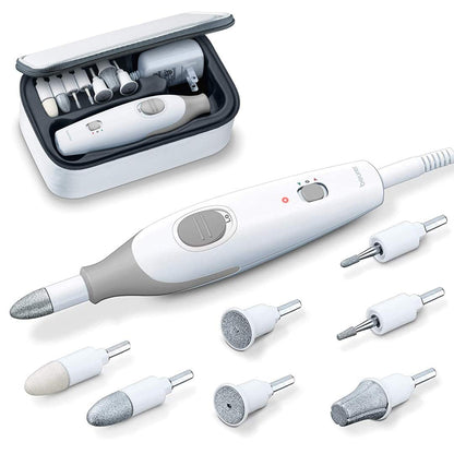 Beurer MP42 Nail Drill, 7-In-1 Nail Kit with Strong Sapphire Nail Drill Bits, Electric Nail File and Nail Buffer Includes Bright LED Light, Pedicure Kit and Manicure Set with Storage Case Health & Beauty > Personal Care > Foot Care Beurer MP32 - 7 Piece Set  