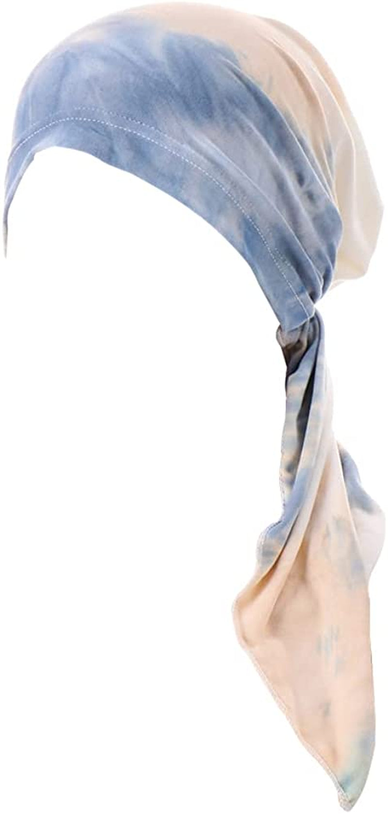 Fxhixiy Pre-Tied Bandana Turban Hat Chemo Cancer Headscarf Headwraps Headwear for Women Hair Cover Hat Apparel & Accessories > Clothing Accessories > Bandanas & Headties Fxhixiy Beige Gray  