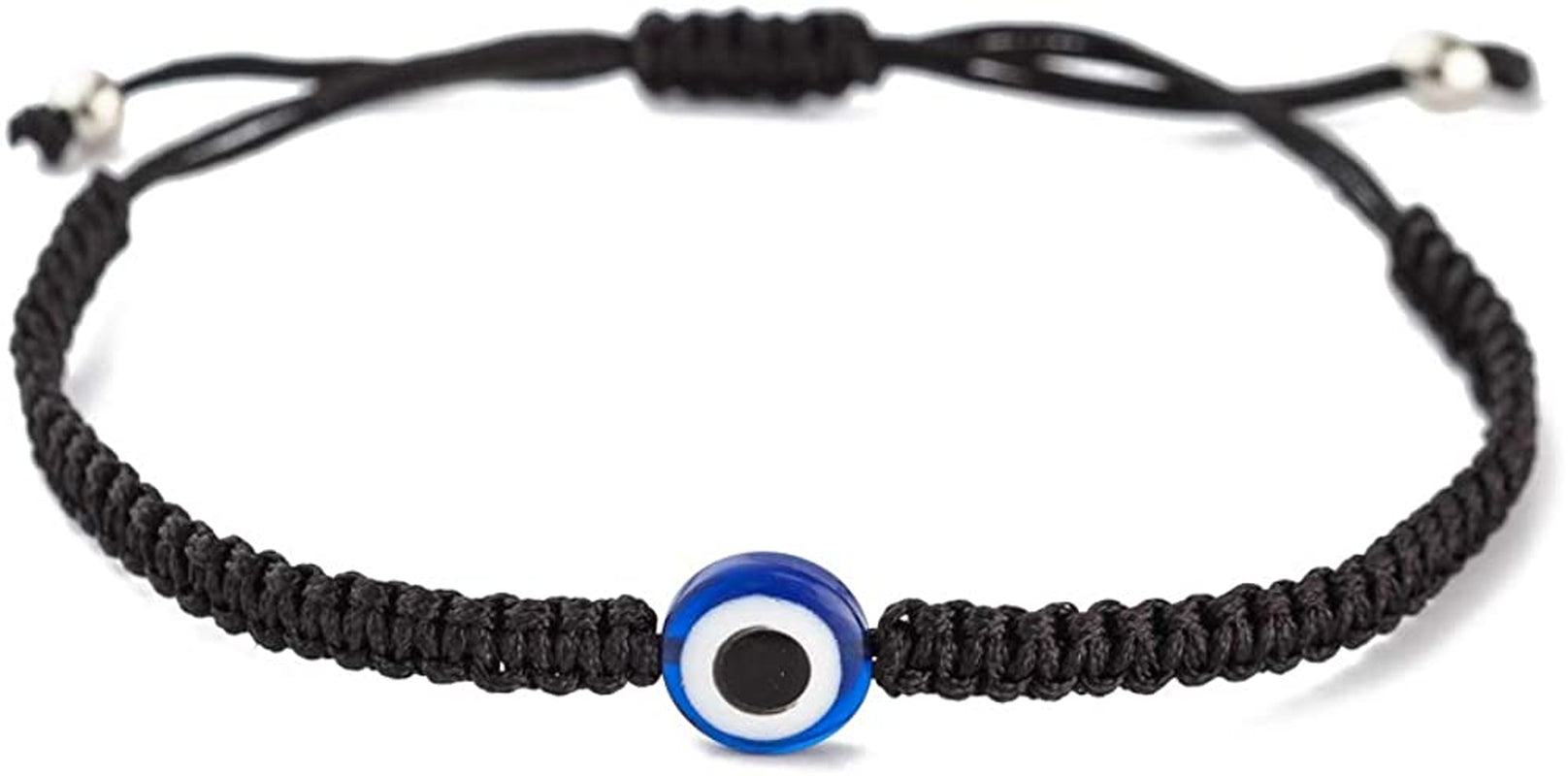 Handmade String Evil Eye Bracelet for Women Men Girls Boys Black Red Thread Adjustable Bracelets Minimalist Jewelry Apparel & Accessories > Jewelry > Bracelets kelistom 02. black one eye  