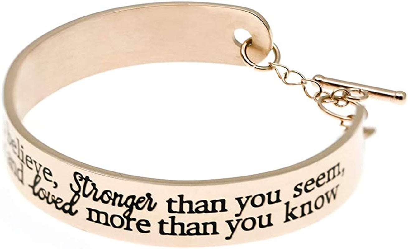O.RIYA Always Remember You Are Braver than You Believe Jewelry Necklace/Keyring Apparel & Accessories > Jewelry > Bracelets O.RIYA   