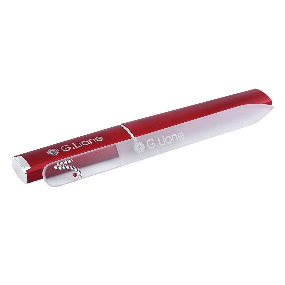 Crystal Nail File with Austria Crystals – G.Liane Professional Nail File in Case Manicure Pedicure Kit for Natural Nails Acrylic Nails Gels Nails Manicure Tools for Home and Salon (Red Bubble) Health & Beauty > Personal Care > Cosmetics > Cosmetic Tools > Nail Tools G.Liane Red Highheel  