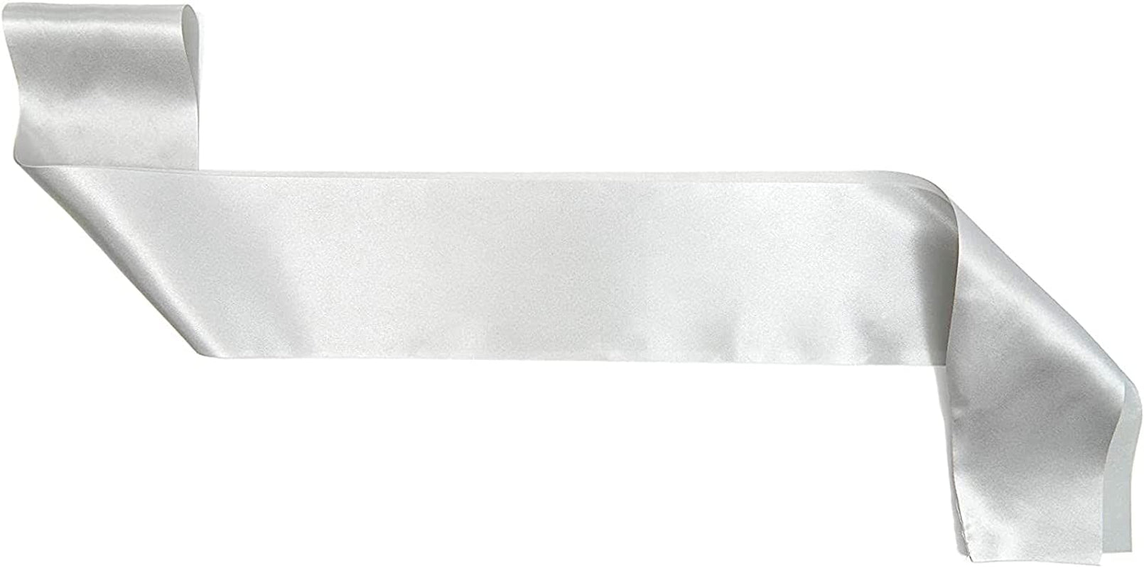 Blank Customizable Satin Sash (Silver, 8 Pack) Apparel & Accessories > Clothing Accessories > Sashes Sparkle and Bash   