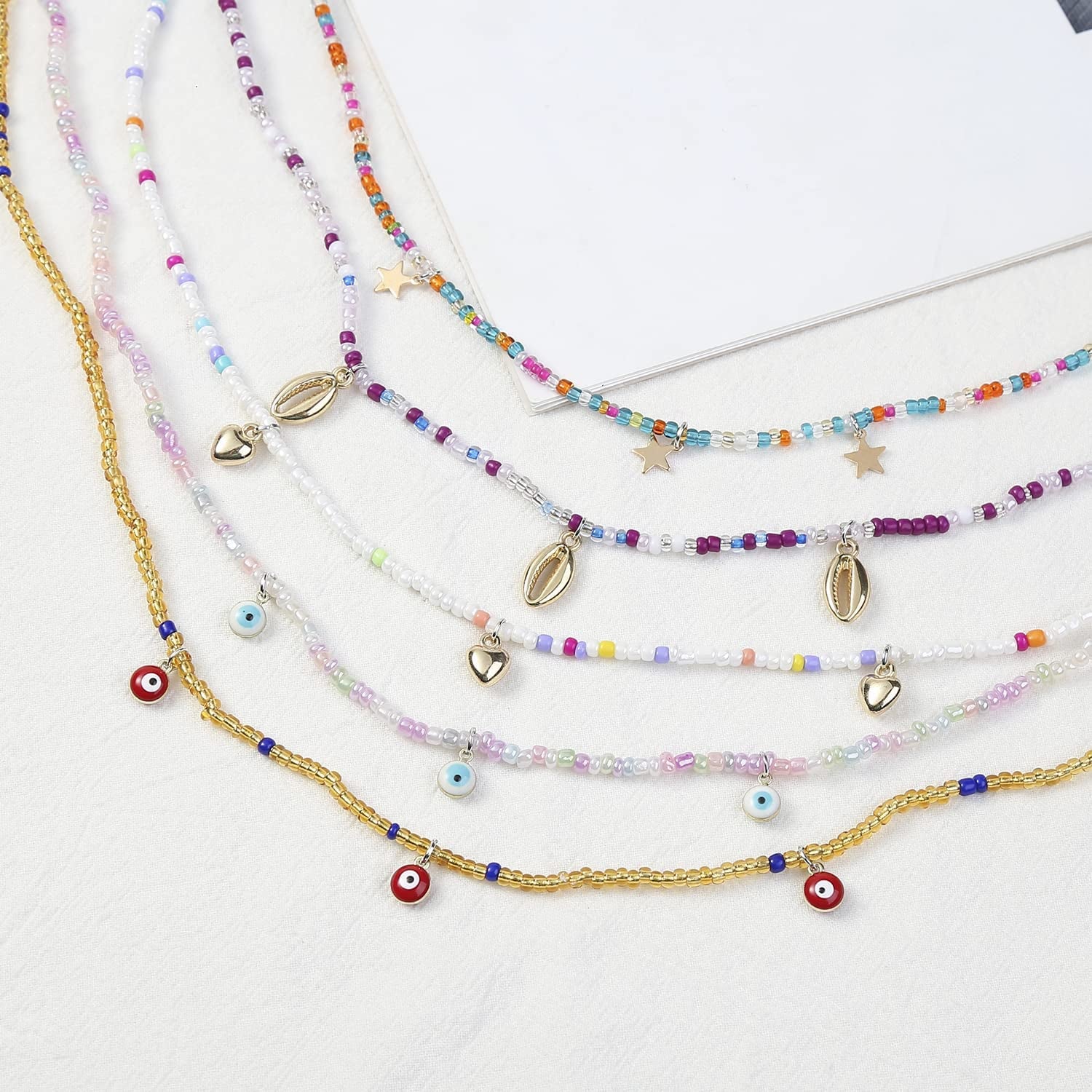 Taouzi 27.5-50Inch Waist Beads for Women plus Size Colorful Beaded Body Chain Elastic String Waist Chain Beach Bikini Belly Chains Sexy Body Jewelry for Women Girls 12Pcs Apparel & Accessories > Jewelry > Body Jewelry Taouzi   
