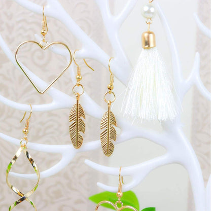 26/60/75 Pairs Fashion Earrings with Leopard Hoop Stud Jacket Earrings,Tassel Dangling Earrings for Women Girls Jewelry Valentine Birthday Party Gift