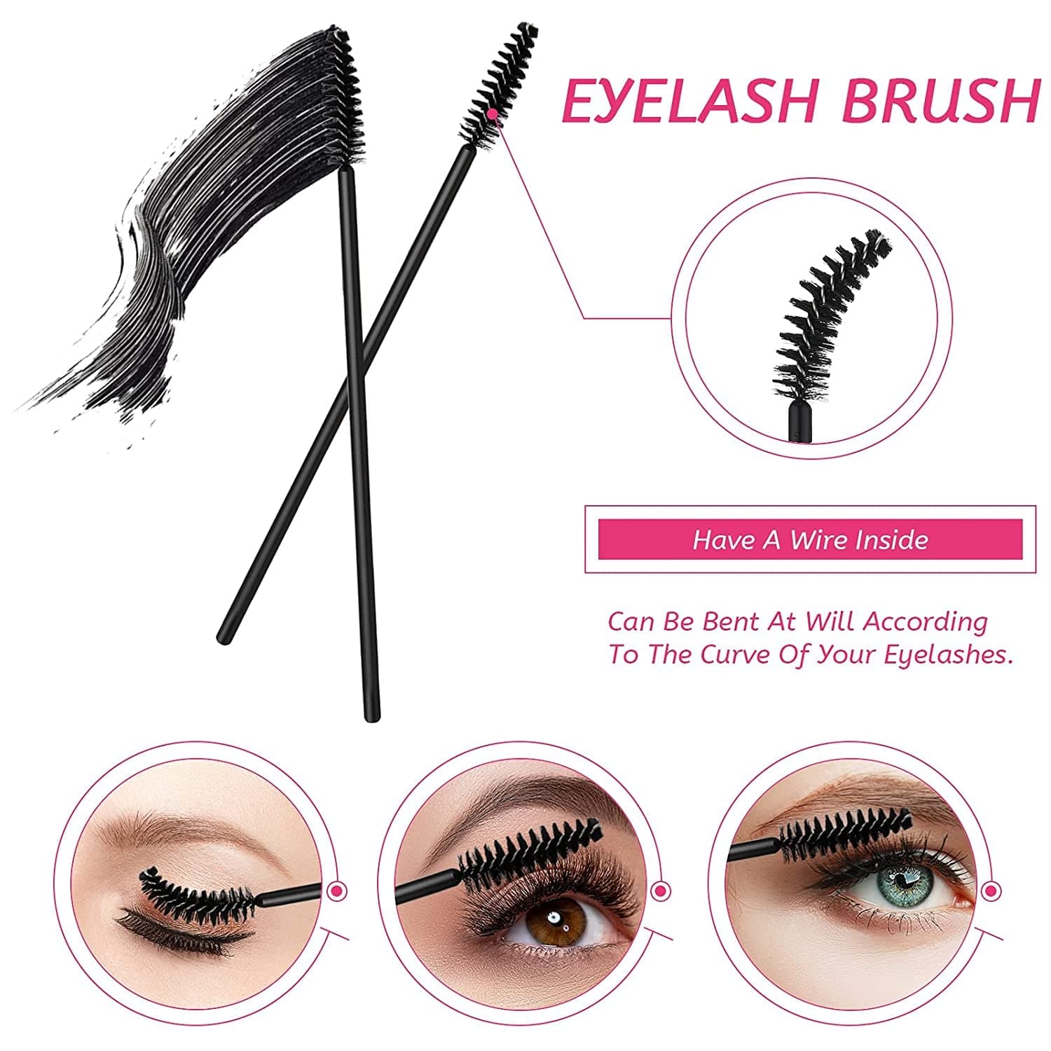 260 Pieces Disposable Makeup Tools Kit, Eyeliner Brushes Mascara Wands Lipstick Applicators Plastic Organizer Box Short Waterproof Cape Stainless Steel Makeup Palette, Spatula (Black) (Black) Health & Beauty > Personal Care > Cosmetics > Cosmetic Tools > Makeup Tools Maitys   