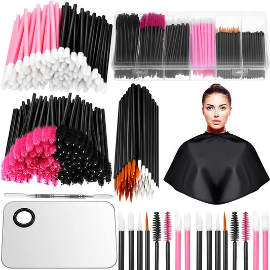 260 Pieces Disposable Makeup Tools Kit, Includes Eyeliner Brushes Mascara Wands Lipstick Applicators Plastic Storge Box Short Waterproof Cape Stainless Steel Makeup Palette and Spatula (Mixed Color) Health & Beauty > Personal Care > Cosmetics > Cosmetic Tools > Makeup Tools Maitys   