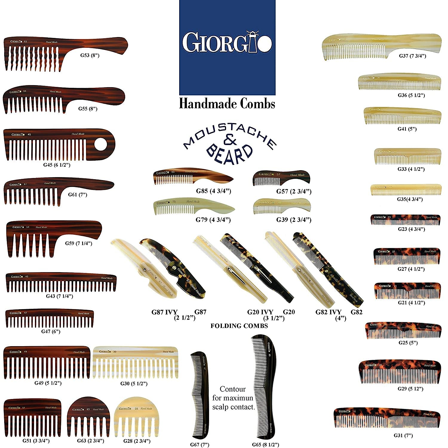 Giorgio G87 4.5 Inch Folding Mustache Comb and Beard Comb, Small Pocket Comb for Men Everyday Grooming and Hair Care. Handmade, Saw-Cut and Hand Polished Styling Men'S Folding Comb. Tokyo Health & Beauty > Personal Care > Hair Care GIORGIO   