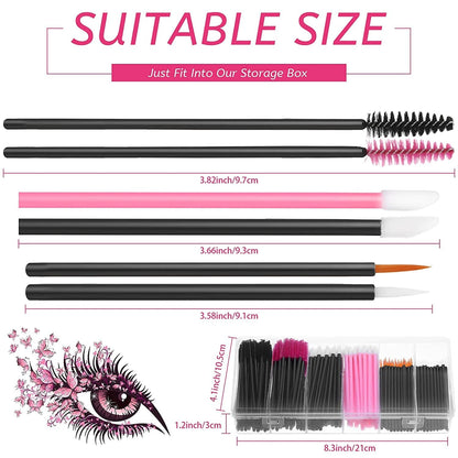 263 Pieces Makeup Applicators Tools Kit, Include 50 Disposable Eyeliner Brushes 112 Mascara Wands Eyelash Brush 100 Lipstick Applicators Lip Wands with Plastic Organizer Box Health & Beauty > Personal Care > Cosmetics > Cosmetic Tools > Makeup Tools Maitys   