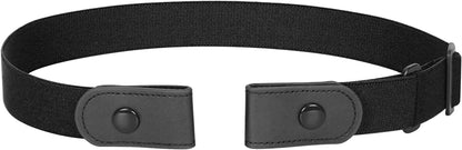 No Buckle Stretch Belt for Women Men Elastic Waist Belt up to 72 Inch for Jeans Pants Apparel & Accessories > Clothing Accessories > Belts WERFORU S-a-black Pants Size 23"-30" 